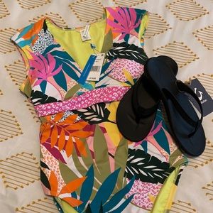 BLEU ROD BEATTIE - Wild At Heart Cap Sleeve One Piece, Size 6